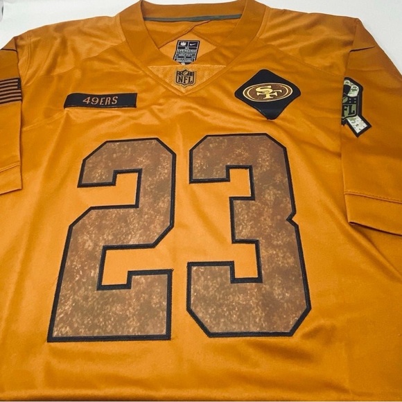 NWT MENS MEDUIM CHRISTIAN McCAFFREY   49ERS SPCL EDITION MILITARY ORANGE … - Picture 1 of 9